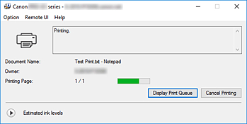 figure:Canon IJ Status Monitor